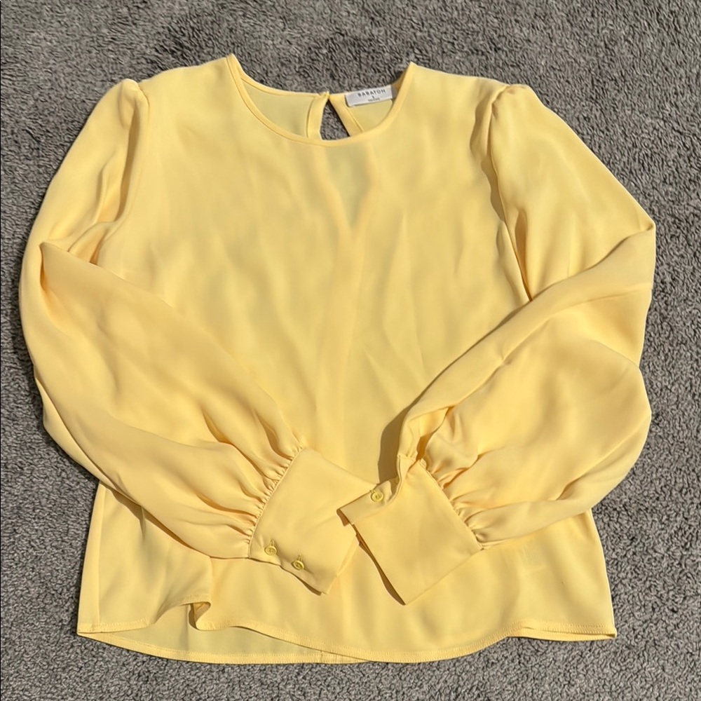 Aritzia Babaton Soft Yellow Blouse